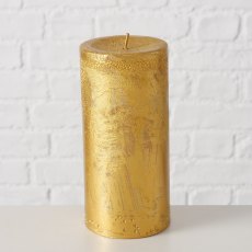 Boltze Pillar Candle Gold 14cm