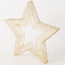 Boltze Leo Christmas Star Iron Gold 89cm