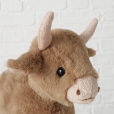 Boltze Torben Cow Plush Toy 22.5cm Brown