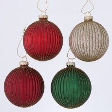 Boltze Selko Glass Bauble 10cm Assorted