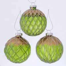 Boltze Shady Green Bauble 8cm Assorted