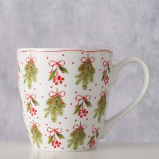 Boltze Noelle White Print Mug 480ml