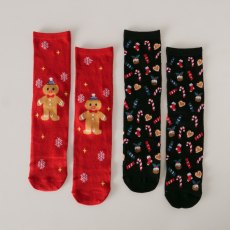 Boltze Milo Christmas Sock Red/Black 2 Pack