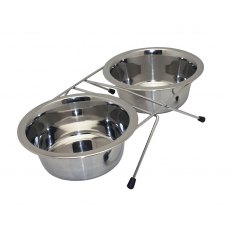 Double Diner Dog Bowl