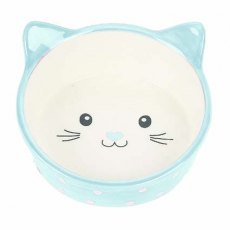 Polka Dot Cat Bowl