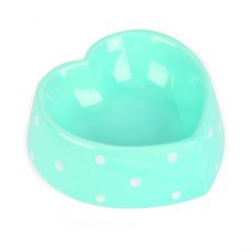 Polka Heart Cat Bowl