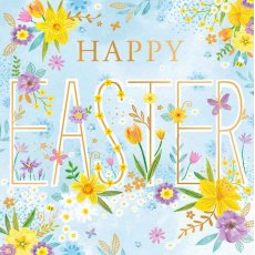 Happy Easter Floral Card