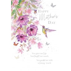 Happy Mother's Day Hummingbird Floral Card