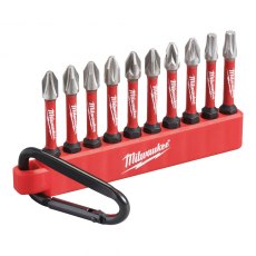 Milwaukee Shockwave Screwdriver Bit Carabiner Set 10 Piece