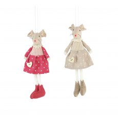 Ascalon Hanging Polka Dot Mouse Red/Beige Assorted