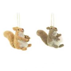 Ascalon Hanging Felt Squirrel With Nuts Assorted