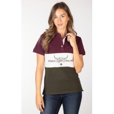 Rydale Byland Cow Polo Shirt Berry/White/Olive Rydale Byland Cow Polo Shirt Berry/White/Olive
