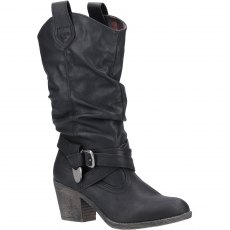 Rocket Dog Sidestep Mid-Calf Western Boot Black Rocket Dog Sidestep Mid-Calf Western Boot Black