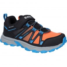 Hi-Tec Scrappy Waterproof Trail Shoe Black/Blue Danube/Flame Hi-Tec Scrappy Waterproof Trail Shoe Black/Blue Danube/Flame
