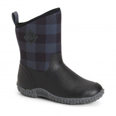 Muck Boots Ladies' Muckster II Mid Wellington Black/Grey Plaid Muck Boots Ladies' Muckster II Mid Wellington Black/Grey Plaid