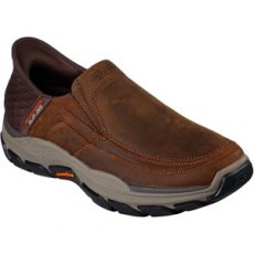 Skechers Respected Elgin Wide Trainer Dark Brown Skechers Respected Elgin Wide Trainer Dark Brown