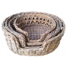 Lows Of Dundee Open Weave Deep Oval Log Basket Lows Of Dundee Open Weave Deep Oval Log Basket