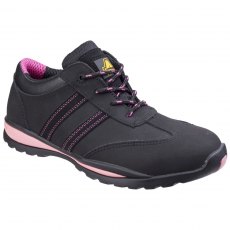 Amblers Ladies' FS47 Safety Trainer Black/Pink Amblers Ladies' FS47 Safety Trainer Black/Pink