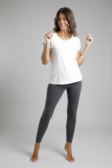 Weird Fish Charcoal Stretch Leggings - Trousers & Leggings - Mole Avon