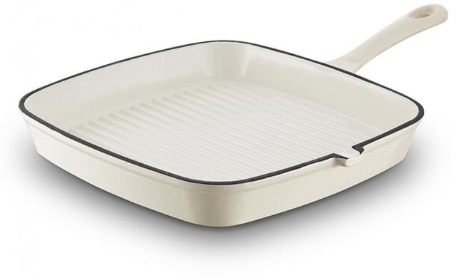 Enameled cast 2024 iron grill pan