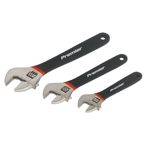 Sealey Sealey Hi-Fe Finish Adjustable Wrench Set 3 Piece