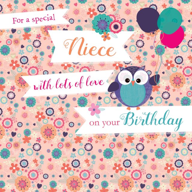 Birthday Card Niece Owl - Birthday - Mole Avon