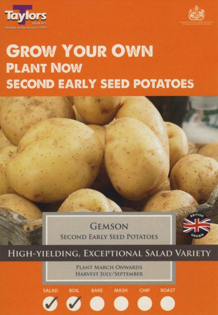 Taylors Bulbs Taylor's Bulbs Seed Potatoes Gemson 10 Pack