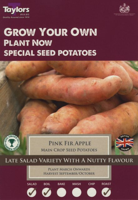 Taylors Bulbs Taylor's Bulbs Seed Potatoes Pink Fir Apple 10 Pack