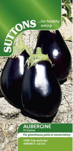 SUTTONS Aubergine Galine Seeds