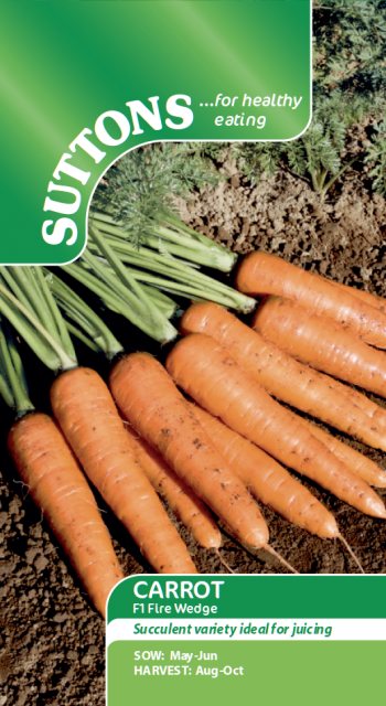 SUTTONS Suttons Carrot F1 Firewedge  Seeds