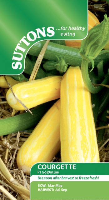 SUTTONS Courgette F1 Goldmine Seeds