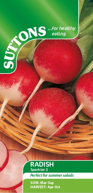 SUTTONS Radish Sparkler 3 Seeds