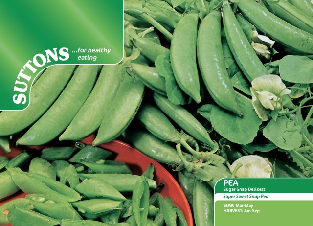 SUTTONS Snap Pea Sugar Delikett Seeds