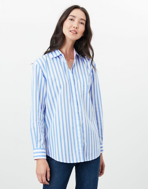 Joules Amilla Dropped Shoulder Shirt Blue Stripe