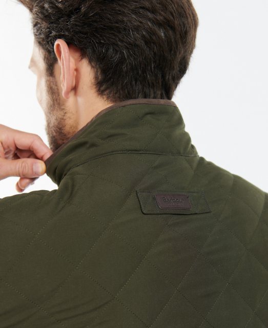 Barbour shoveler quilted on sale jacket olive