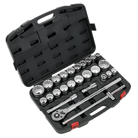 Sealey Sealey Point Drive Socket Set 26 Piece