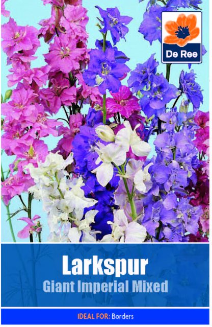 De Ree Larkspur Giant Imperial Mixed Seed