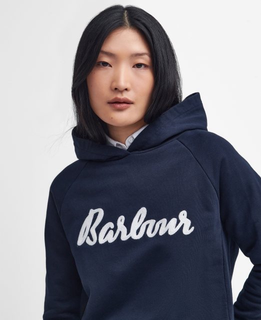 Barbour Otterburn Hoodie Navy Jumpers Sweatshirts