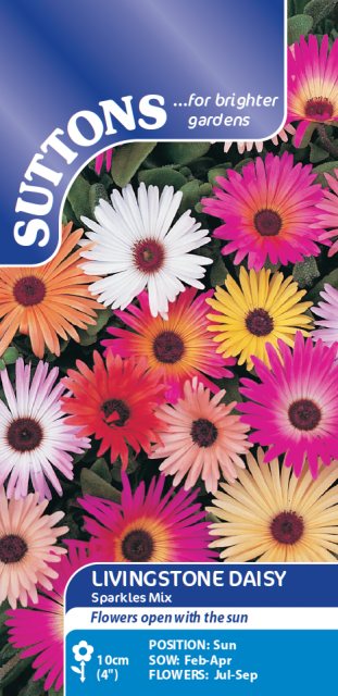 SUTTONS Suttons Livingstone Daisy Sparkles Mix Seeds