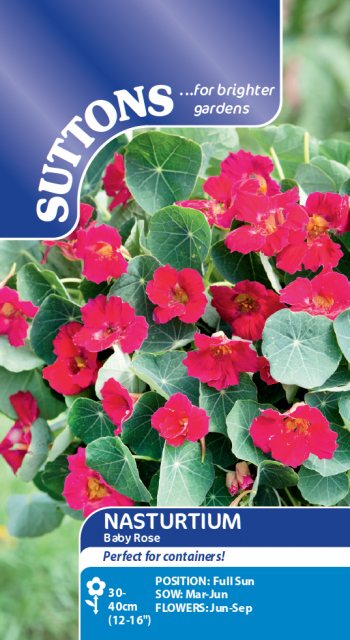 SUTTONS Suttons Nasturtium Baby Rose Seeds