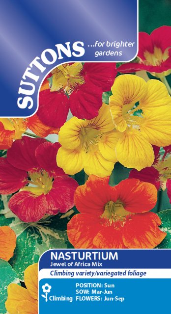 SUTTONS Suttons Nasturtium Jewel Of Africa Mix Seeds