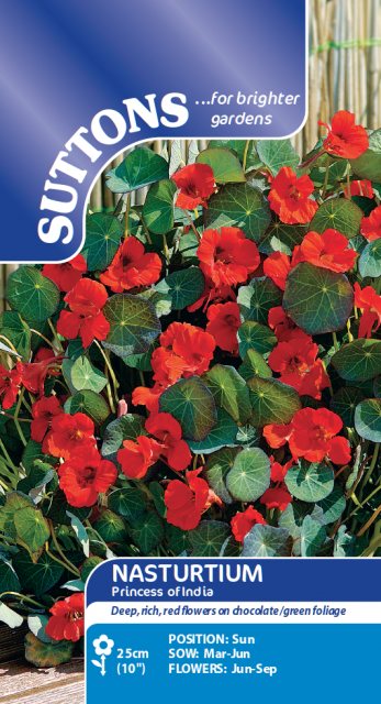 SUTTONS Suttons Nasturtium Princess Of India Seeds