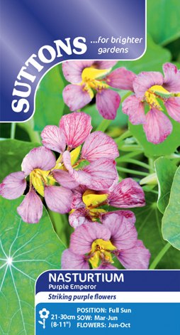 SUTTONS Suttons Nasturtium Purple Emperor Seeds