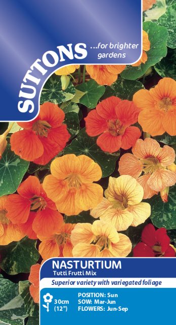 SUTTONS Suttons Nasturtium Tutti Fruitti Mix Seeds