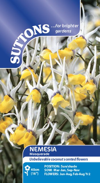 SUTTONS Suttons Nemesia Masquerade Seeds