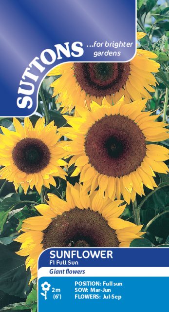 SUTTONS Suttons Sunflower F1 Full Sun Seeds