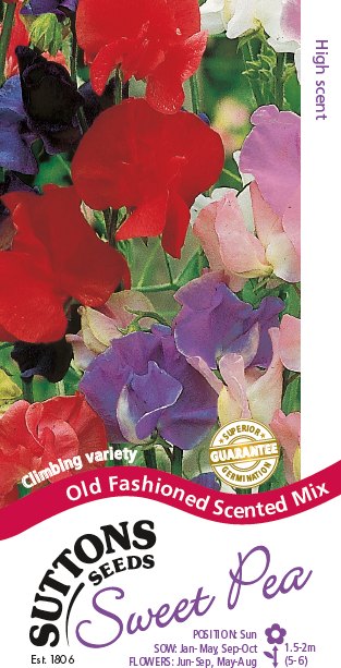 SUTTONS Suttons Sweet Pea Old Fashioned Scented Mix Seeds