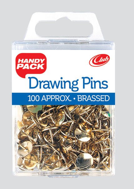 JADE Club Drawing Pins Brass