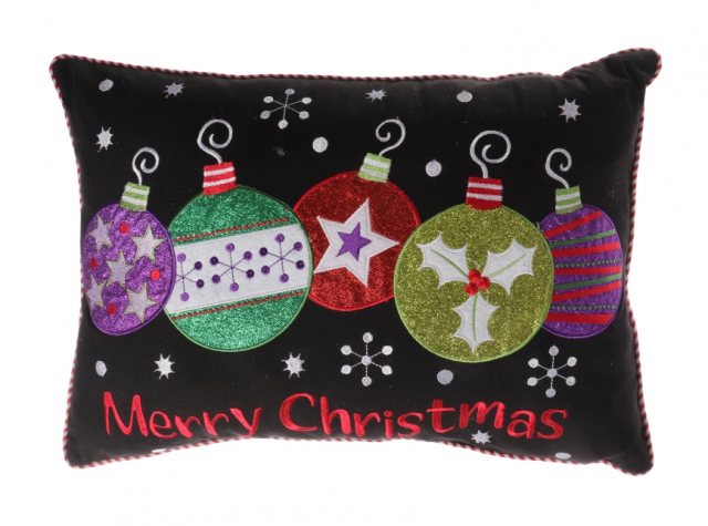 Christmas Baubles Cushion 50 x 35cm