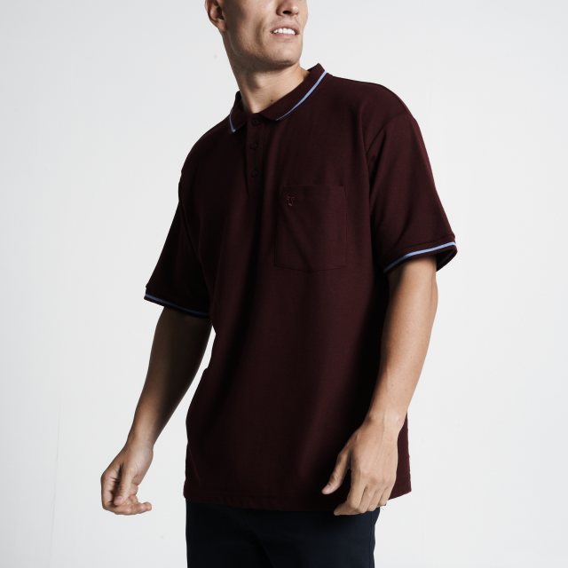 Carabou Carabou Pique Polo Shirt Wine